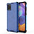 Coque Rebord Contour Silicone et Vitre Transparente Housse Etui 360 Degres AM1 pour Samsung Galaxy A31 Bleu
