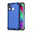 Coque Rebord Contour Silicone et Vitre Transparente Housse Etui 360 Degres AM1 pour Samsung Galaxy A40 Bleu