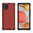 Coque Rebord Contour Silicone et Vitre Transparente Housse Etui 360 Degres AM1 pour Samsung Galaxy A42 5G Rouge