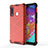 Coque Rebord Contour Silicone et Vitre Transparente Housse Etui 360 Degres AM1 pour Samsung Galaxy A70E Rouge