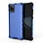 Coque Rebord Contour Silicone et Vitre Transparente Housse Etui 360 Degres AM1 pour Samsung Galaxy A81 Bleu