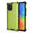 Coque Rebord Contour Silicone et Vitre Transparente Housse Etui 360 Degres AM1 pour Samsung Galaxy A91 Vert