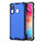 Coque Rebord Contour Silicone et Vitre Transparente Housse Etui 360 Degres AM1 pour Samsung Galaxy M10S Bleu