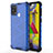 Coque Rebord Contour Silicone et Vitre Transparente Housse Etui 360 Degres AM1 pour Samsung Galaxy M31 Prime Edition Bleu