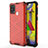 Coque Rebord Contour Silicone et Vitre Transparente Housse Etui 360 Degres AM1 pour Samsung Galaxy M31 Prime Edition Rouge