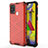 Coque Rebord Contour Silicone et Vitre Transparente Housse Etui 360 Degres AM1 pour Samsung Galaxy M31 Rouge