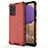 Coque Rebord Contour Silicone et Vitre Transparente Housse Etui 360 Degres AM1 pour Samsung Galaxy M32 5G Rouge