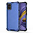 Coque Rebord Contour Silicone et Vitre Transparente Housse Etui 360 Degres AM1 pour Samsung Galaxy M40S Bleu