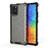 Coque Rebord Contour Silicone et Vitre Transparente Housse Etui 360 Degres AM1 pour Samsung Galaxy M80S Noir