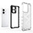 Coque Rebord Contour Silicone et Vitre Transparente Housse Etui 360 Degres AM1 pour Vivo T1 4G Petit