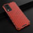 Coque Rebord Contour Silicone et Vitre Transparente Housse Etui 360 Degres AM1 pour Vivo V21e 5G Rouge