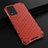 Coque Rebord Contour Silicone et Vitre Transparente Housse Etui 360 Degres AM1 pour Vivo V21s 5G Rouge