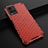 Coque Rebord Contour Silicone et Vitre Transparente Housse Etui 360 Degres AM1 pour Vivo Y21a Rouge