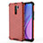 Coque Rebord Contour Silicone et Vitre Transparente Housse Etui 360 Degres AM1 pour Xiaomi Redmi 9 Rouge