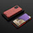 Coque Rebord Contour Silicone et Vitre Transparente Housse Etui 360 Degres AM2 pour Samsung Galaxy A32 4G Rouge