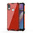 Coque Rebord Contour Silicone et Vitre Transparente Housse Etui 360 Degres AM2 pour Samsung Galaxy M01s Rouge