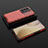 Coque Rebord Contour Silicone et Vitre Transparente Housse Etui 360 Degres AM2 pour Vivo X70 Pro+ Plus 5G Rouge