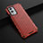 Coque Rebord Contour Silicone et Vitre Transparente Housse Etui 360 Degres AM3 pour OnePlus 9 Pro 5G Rouge