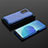 Coque Rebord Contour Silicone et Vitre Transparente Housse Etui 360 Degres AM3 pour Oppo Reno6 Pro 5G India Bleu