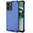 Coque Rebord Contour Silicone et Vitre Transparente Housse Etui 360 Degres AM3 pour Realme C35 Bleu