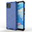 Coque Rebord Contour Silicone et Vitre Transparente Housse Etui 360 Degres AM3 pour Realme Narzo 50i Bleu