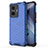 Coque Rebord Contour Silicone et Vitre Transparente Housse Etui 360 Degres AM3 pour Vivo T1 4G Bleu