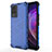 Coque Rebord Contour Silicone et Vitre Transparente Housse Etui 360 Degres AM3 pour Vivo V21 5G Bleu