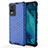 Coque Rebord Contour Silicone et Vitre Transparente Housse Etui 360 Degres AM3 pour Vivo V21e 4G Bleu