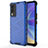 Coque Rebord Contour Silicone et Vitre Transparente Housse Etui 360 Degres AM3 pour Vivo V21e 5G Bleu