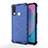 Coque Rebord Contour Silicone et Vitre Transparente Housse Etui 360 Degres AM3 pour Vivo Y11 Bleu