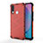 Coque Rebord Contour Silicone et Vitre Transparente Housse Etui 360 Degres AM3 pour Vivo Y11 Rouge