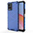 Coque Rebord Contour Silicone et Vitre Transparente Housse Etui 360 Degres AM3 pour Vivo Y21 Bleu