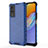 Coque Rebord Contour Silicone et Vitre Transparente Housse Etui 360 Degres AM3 pour Vivo Y51A Bleu