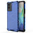 Coque Rebord Contour Silicone et Vitre Transparente Housse Etui 360 Degres AM3 pour Vivo Y72t Bleu