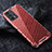 Coque Rebord Contour Silicone et Vitre Transparente Housse Etui 360 Degres AM4 pour Realme X7 Max 5G Rouge