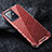 Coque Rebord Contour Silicone et Vitre Transparente Housse Etui 360 Degres AM4 pour Vivo T1 5G India Rouge