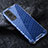 Coque Rebord Contour Silicone et Vitre Transparente Housse Etui 360 Degres AM4 pour Vivo T1x 5G Bleu