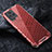 Coque Rebord Contour Silicone et Vitre Transparente Housse Etui 360 Degres AM4 pour Vivo V21e 4G Rouge