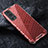 Coque Rebord Contour Silicone et Vitre Transparente Housse Etui 360 Degres AM4 pour Vivo Y72 5G Rouge