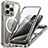 Coque Rebord Contour Silicone et Vitre Transparente Housse Etui 360 Degres avec Mag-Safe Magnetic Magnetique T01 pour Apple iPhone 14 Pro Max Gris