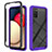 Coque Rebord Contour Silicone et Vitre Transparente Housse Etui 360 Degres JX1 pour Samsung Galaxy A03s Violet