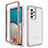 Coque Rebord Contour Silicone et Vitre Transparente Housse Etui 360 Degres JX1 pour Samsung Galaxy A53 5G Or Rose