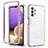 Coque Rebord Contour Silicone et Vitre Transparente Housse Etui 360 Degres JX1 pour Samsung Galaxy M32 5G Or Rose