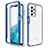 Coque Rebord Contour Silicone et Vitre Transparente Housse Etui 360 Degres JX2 pour Samsung Galaxy A23 4G Bleu