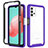 Coque Rebord Contour Silicone et Vitre Transparente Housse Etui 360 Degres JX2 pour Samsung Galaxy A32 4G Violet