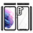 Coque Rebord Contour Silicone et Vitre Transparente Housse Etui 360 Degres M01 pour Samsung Galaxy S22 Plus 5G Petit