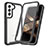 Coque Rebord Contour Silicone et Vitre Transparente Housse Etui 360 Degres M01 pour Samsung Galaxy S24 5G Noir