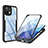 Coque Rebord Contour Silicone et Vitre Transparente Housse Etui 360 Degres M01 pour Xiaomi Mi 11 Lite 5G Noir