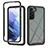 Coque Rebord Contour Silicone et Vitre Transparente Housse Etui 360 Degres M02 pour Samsung Galaxy S21 5G Noir