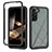 Coque Rebord Contour Silicone et Vitre Transparente Housse Etui 360 Degres M02 pour Samsung Galaxy S24 5G Noir